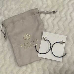 Kendra Scott Blue and Gold hoop earrings